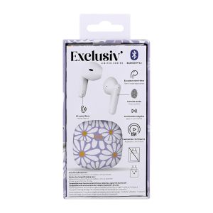 Слушалки TNB Exclusive Flower, безжични, с Bluetooth, със зареждащ кейс, USB Type-C, 102 dB