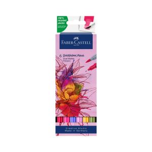 Faber-Castell Маркер Goldfaber Aqua Dual, цветя, 6 броя