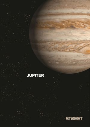 Тетрадка с телчета А4, 60 листа, ШР, БГ, Planets