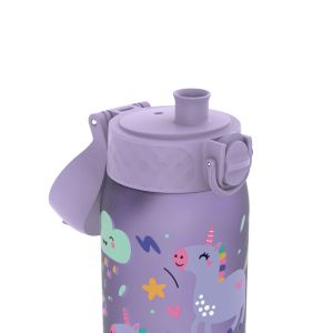 Бутилка за вода Ion8 Print, рециклирана пластмаса, 350ml, ЕДНОРОЗИ ЛИЛАВИ
