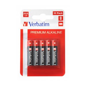 Алкална батерия Verbatim, AAA, LR3, 10 броя, 1.5 V