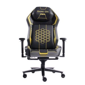 Геймърски стол RFG Game On, екокожа, Multi-function механизъм, метална основа, до 130 kg, черно-жълт