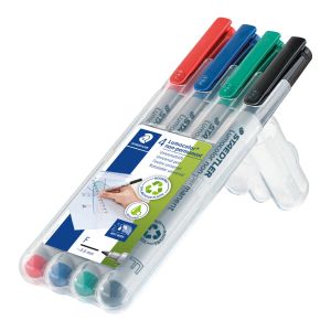 Комплект маркери Staedtler Lumocolor 316 F, 4 цвята