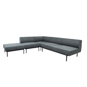 Модул RFG Klark, ъглов, текстил, 800 х 800 х 720 mm, сив