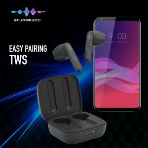 Слушалки NGS Artica Move, с Bluetooth, със зареждащ кейс, 101 dB, черни