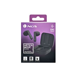 Слушалки NGS Artica Move, с Bluetooth, със зареждащ кейс, 101 dB, черни