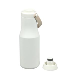 Бутилка Vintage, двустенна, инокс, 470 ml, бяла