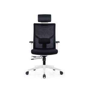 Ергономичен стол RFG Snow HB, дамаска и меш, Multi-function механизъм, до 120 kg, черна седалка, черна облегалка
