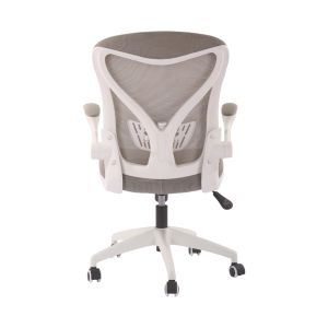 Офис стол RFG Jolly White W, дамаска и меш, Tilt механизъм, до 120 kg, сив