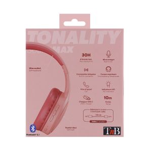 Слушалки TNB Tonality, с Bluetooth, USB Type-C, 117 dB, теракота