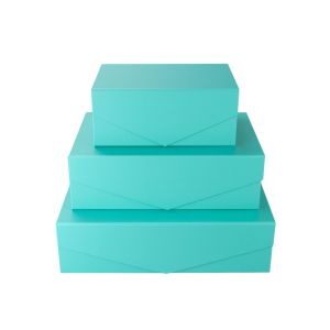 Office 1 Кутия Matt, с магнитно затваряне, сгъваема, 23 х 15 х 10 cm, тюркоазена