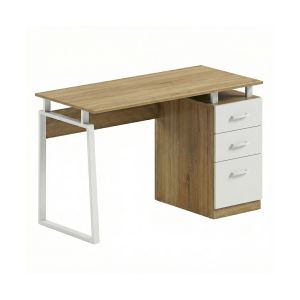 Бюро RFG Shape Z, с контейнер, 1200 х 480 х 760 mm, ПДЧ 16 mm, плот дъб сонома, бял метал