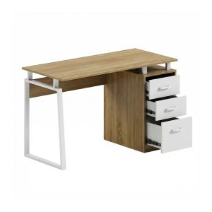 Бюро RFG Shape Z, с контейнер, 1200 х 480 х 760 mm, ПДЧ 16 mm, плот дъб сонома, бял метал