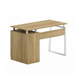 Бюро RFG Shape Z, с контейнер, 1200 х 480 х 760 mm, ПДЧ 16 mm, плот дъб сонома, бял метал