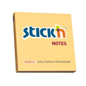 Stick'n Самозалепващи се листчета, 76 x 76 mm, пастелни, оранжеви, 100 листа