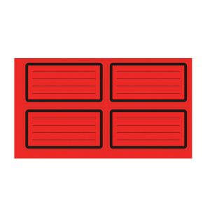 Top Office Самозалепващи се етикети, ученически, червени, 40 броя