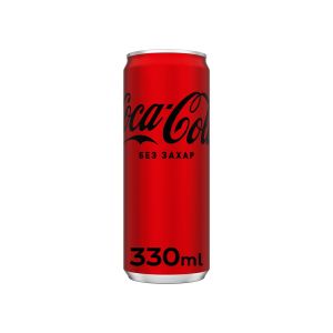 Coca-Cola Газирана напитка Zero, без захар, 330 ml, в кен