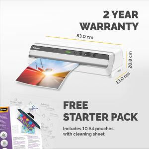 Ламинатор Fellowes Jupiter 2, A3, за фолио до 250 микрона, бял