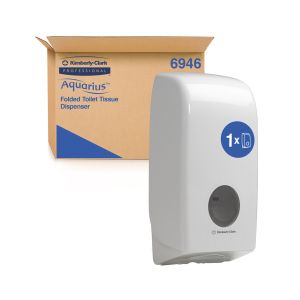 Диспенсър за тоалетна хартия на пачки Kimberly-Clark Aquarius, abs, 17 х 15.5 х 34 cm