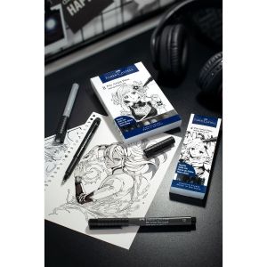 Faber-Castell Маркер Pitt Artist Pen, 8 цвята, Manga Set