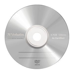DVD-R VerbatimW, презаписваем, 4.7 GB, 4x, в кутия