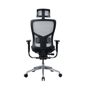 Ергономичен стол RFG TECH@PRO, Multi-function механизъм, до 250 kg, черна седалка, бяло-черна облегалка