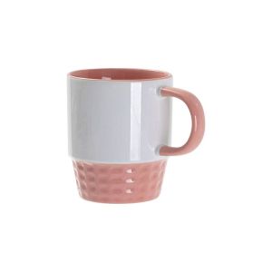 BESTSUB Чаша Stacking, керамична, цветна вътрешност и дръжка, 300 ml, розова