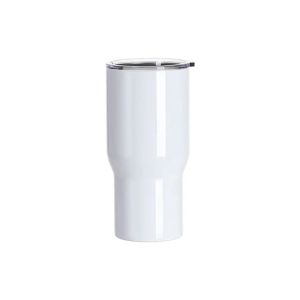 BESTSUB Чаша за пътуване, с капак, инокс, 650 ml, бяла