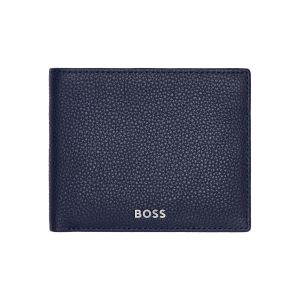 Hugo Boss Портфейл Classic Grained, с отделение за монети, тъмносин