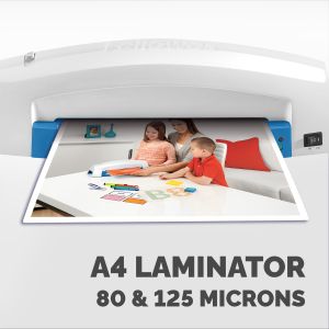 Ламинатор Fellowes Lunar+, A4, за фолио до 125 микрона, син