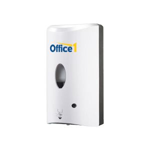 Диспенсър за дезинфектант на гел Office 1, сензорен, 1 L, бял