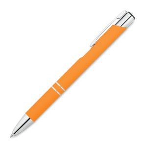 Office 1 Химикалка Norma Soft, метална, гумирана, оранжева