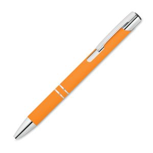 Office 1 Химикалка Norma Soft, метална, гумирана, оранжева