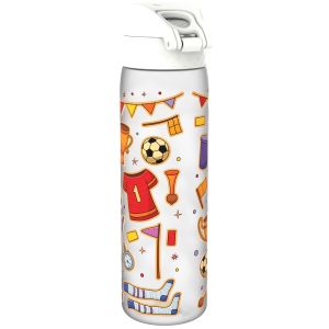 Бутилка за вода Ion8 Print, рециклирана пластмаса, 500ml,Football