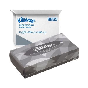 Кърпи за лице Kimberly-Clark Kleenex Standard 8835, двупластови, 21.5 х 18.6 cm, 100 броя