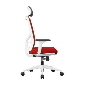Ергономичен стол RFG Snow HB, дамаска и меш, Multi-function механизъм, до 120 kg, тъмночервена седалка, тъмночервена облегалка