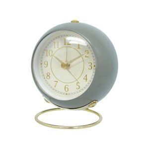 Часовник Takk Tick Tale, настолен, 10 cm, сив