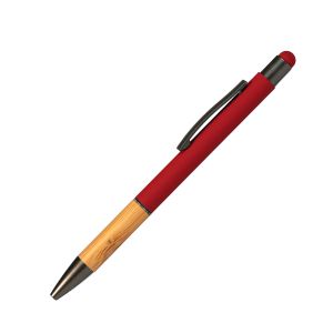 Office 1 Химикалка Touch, метална, гумирана, червена
