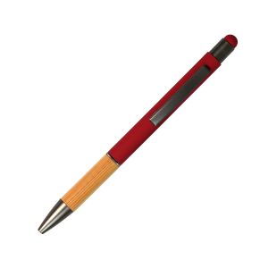 Office 1 Химикалка Touch, метална, гумирана, червена
