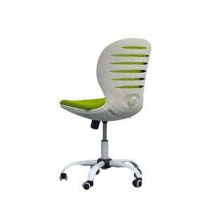 Детски стол RFG Flexy White, дамаска и меш, зелена седалка, зелена облегалка