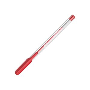 Office 1 Химикалка АА915, 0.7 mm, прозрачен корпус, червена, 10 броя
