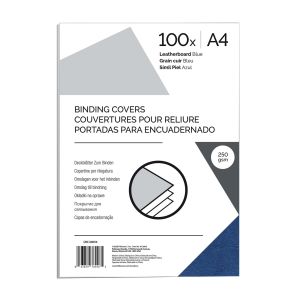 Fellowes Корици за подвързване, картонени, А4 250 g/m2, сини, 100 броя