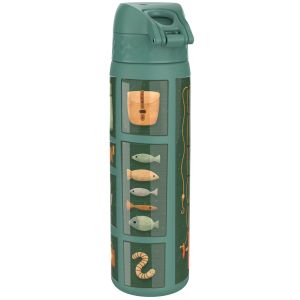 Термо бутилка за вода Ion8 Print, метална, 500ml, РИБОЛОВ