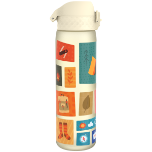 Бутилка за вода Ion8 Print,рециклирана пластмаса, 500ml, Camping