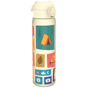 Бутилка за вода Ion8 Print,рециклирана пластмаса, 500ml, Camping