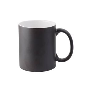 BESTSUB Магическа чаша, керамична, с дръжка, 330 ml, черен мат