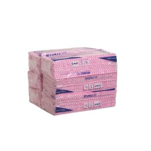 Кърпа Kimberly-Clark WypAll X50 7444, 41.8 х 24.7 cm, червена, 50 броя