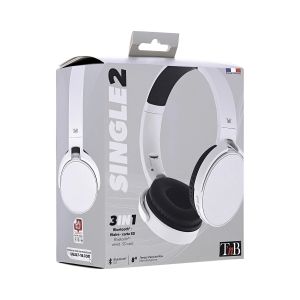 Слушалки TNB Single 2, с микрофон, с Bluetooth, 3.5 mm жак, 85 dB, сребристи