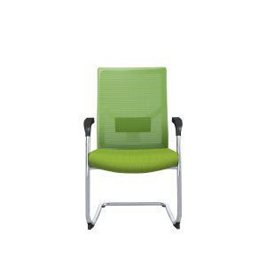 Посетителски стол RFG Snow M, дамаска и меш, до 120 kg, зелена седалка, зелена облегалка, 2 броя в комплект