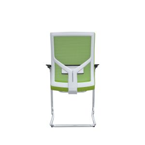 Посетителски стол RFG Snow M, дамаска и меш, до 120 kg, зелена седалка, зелена облегалка, 2 броя в комплект